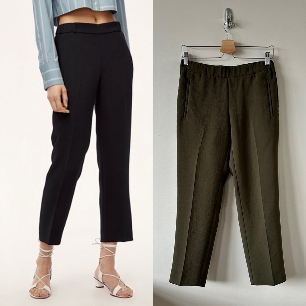 Aritzia-Wilfred Darontal Pant In Olive Green (Size:2)